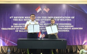 Bakamla RI Menyelenggarakan 9th Review Meeting on MoU Common Guidelines RI-Malaysia