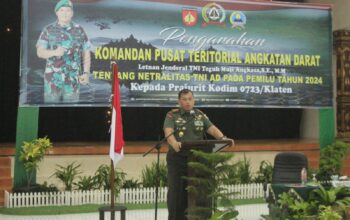 Beri Pengarahan Kepada Babinsa, Danpusterad Tekankan Netralitas TNI pada Pemilu 2024